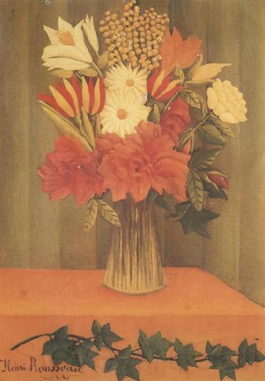 Henri Rousseau Bouquet of Flowers Norge oil painting art
